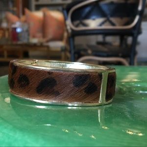 Tokyo Jane Elina Bangle in Gold Leopard